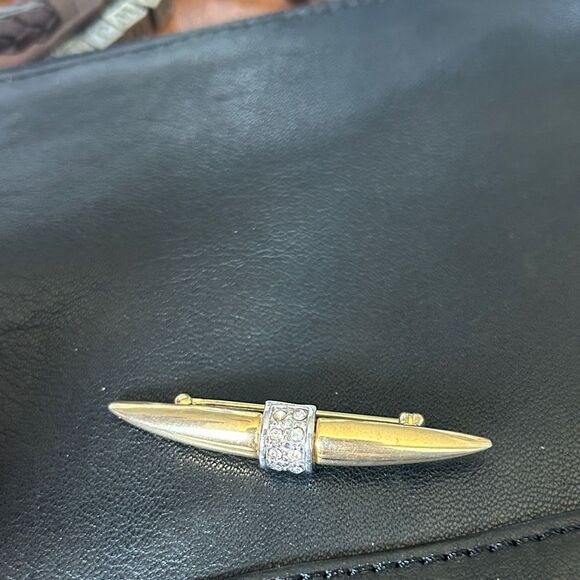 Vintage Gold and Crystal Brooch - Picture 3 of 3